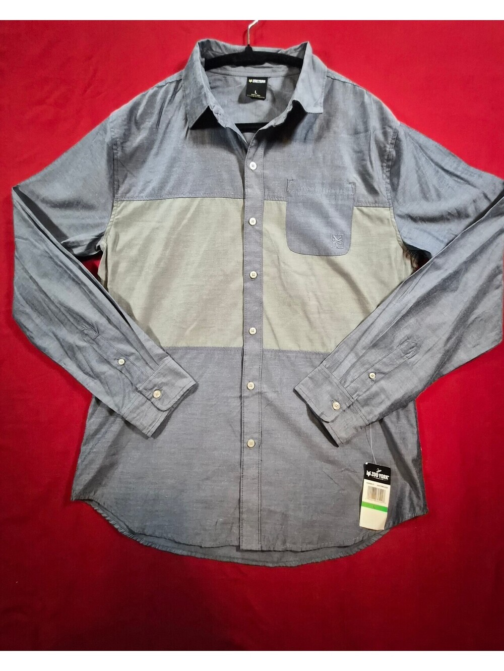 New!! Zoo York longsleeve button up Sz L